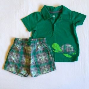 child of mine by carter's turtle summer matching outfit set 12 months baby boy